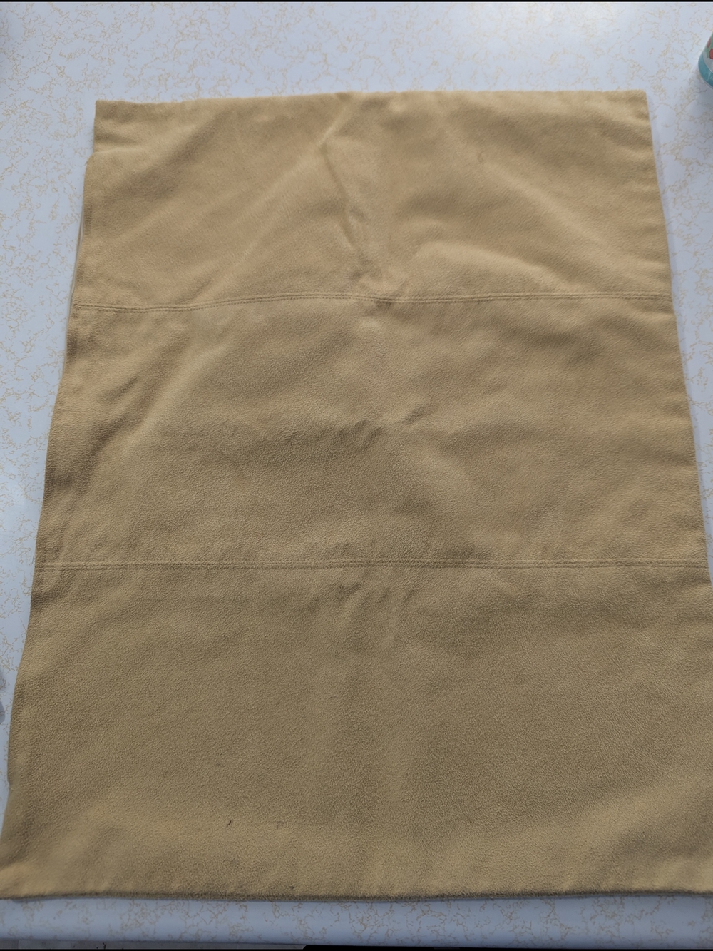 Set Of 2 Neutral Tan Suede Pillowcases